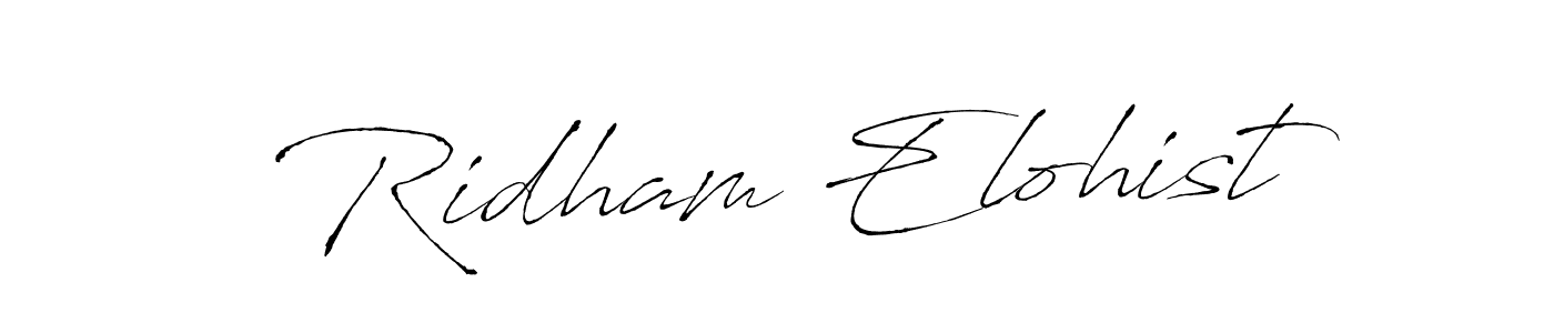 if you are searching for the best signature style for your name Ridham Elohist. so please give up your signature search. here we have designed multiple signature styles  using Antro_Vectra. Ridham Elohist signature style 6 images and pictures png