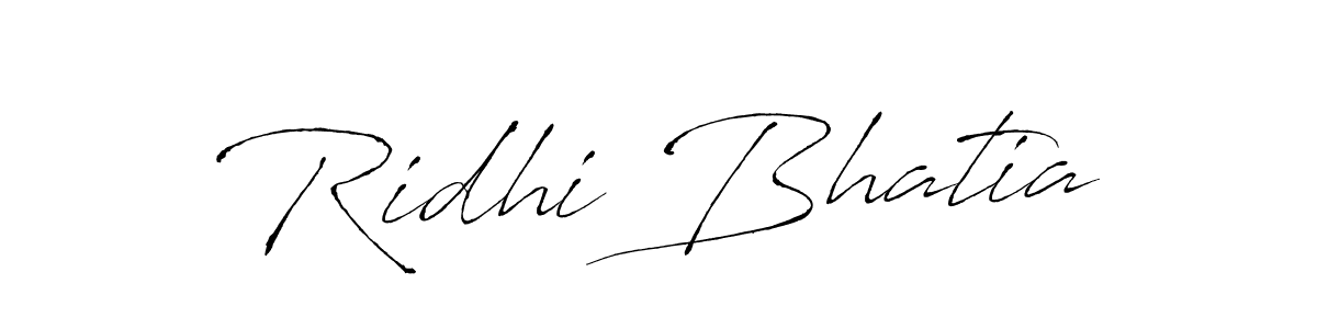 Create a beautiful signature design for name Ridhi Bhatia. With this signature (Antro_Vectra) fonts, you can make a handwritten signature for free. Ridhi Bhatia signature style 6 images and pictures png