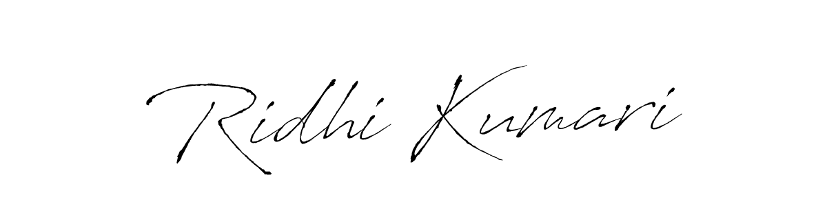 Design your own signature with our free online signature maker. With this signature software, you can create a handwritten (Antro_Vectra) signature for name Ridhi Kumari. Ridhi Kumari signature style 6 images and pictures png