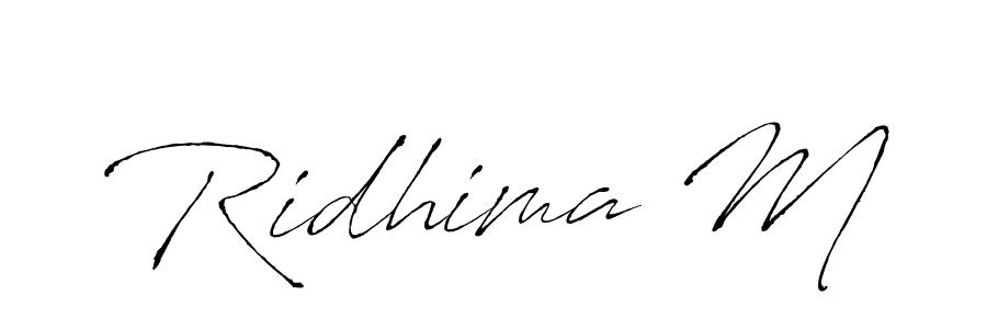 Best and Professional Signature Style for Ridhima M. Antro_Vectra Best Signature Style Collection. Ridhima M signature style 6 images and pictures png