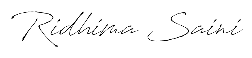 Once you've used our free online signature maker to create your best signature Antro_Vectra style, it's time to enjoy signing your documents with Ridhima Saini name. Ridhima Saini signature style 6 images and pictures png