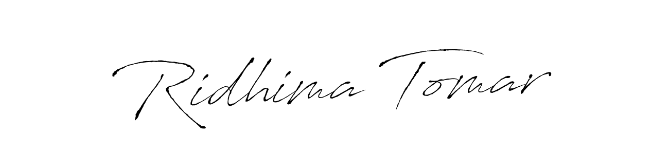 You should practise on your own different ways (Antro_Vectra) to write your name (Ridhima Tomar) in signature. don't let someone else do it for you. Ridhima Tomar signature style 6 images and pictures png