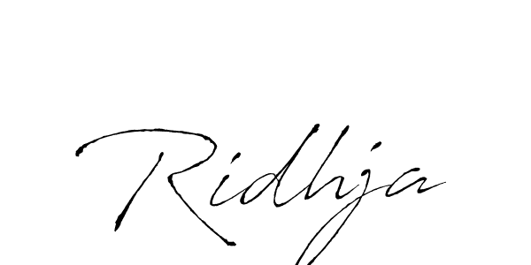 Make a beautiful signature design for name Ridhja. With this signature (Antro_Vectra) style, you can create a handwritten signature for free. Ridhja signature style 6 images and pictures png