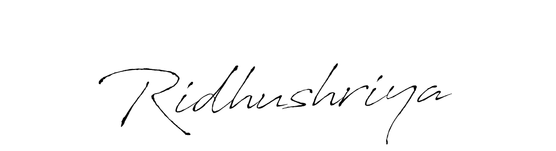 How to make Ridhushriya signature? Antro_Vectra is a professional autograph style. Create handwritten signature for Ridhushriya name. Ridhushriya signature style 6 images and pictures png