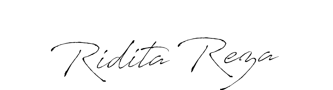 Similarly Antro_Vectra is the best handwritten signature design. Signature creator online .You can use it as an online autograph creator for name Ridita Reza. Ridita Reza signature style 6 images and pictures png