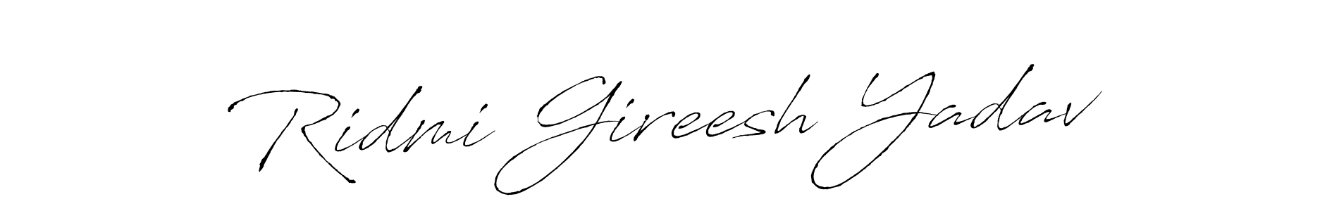 Also we have Ridmi Gireesh Yadav name is the best signature style. Create professional handwritten signature collection using Antro_Vectra autograph style. Ridmi Gireesh Yadav signature style 6 images and pictures png