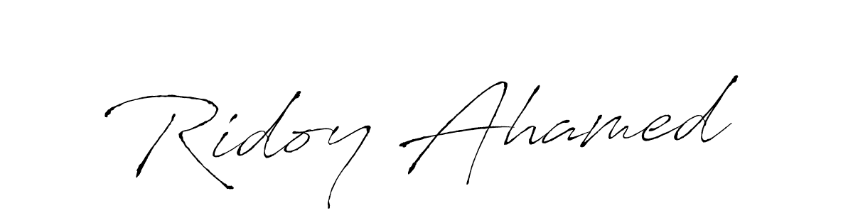 Make a beautiful signature design for name Ridoy Ahamed. With this signature (Antro_Vectra) style, you can create a handwritten signature for free. Ridoy Ahamed signature style 6 images and pictures png