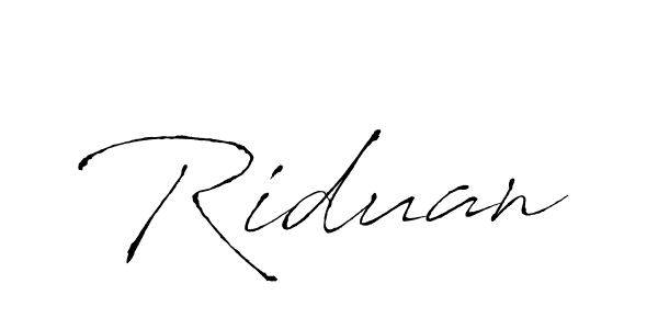 Design your own signature with our free online signature maker. With this signature software, you can create a handwritten (Antro_Vectra) signature for name Riduan. Riduan signature style 6 images and pictures png