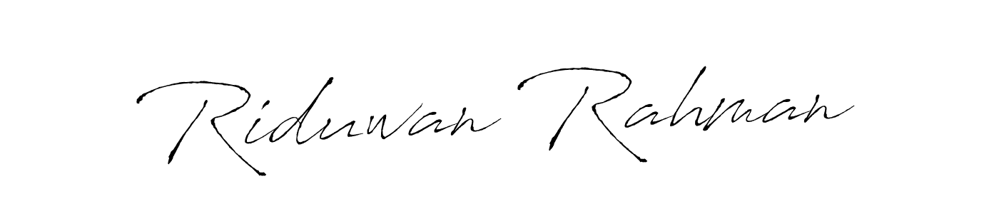 Antro_Vectra is a professional signature style that is perfect for those who want to add a touch of class to their signature. It is also a great choice for those who want to make their signature more unique. Get Riduwan Rahman name to fancy signature for free. Riduwan Rahman signature style 6 images and pictures png