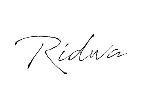 Design your own signature with our free online signature maker. With this signature software, you can create a handwritten (Antro_Vectra) signature for name Ridwa. Ridwa signature style 6 images and pictures png