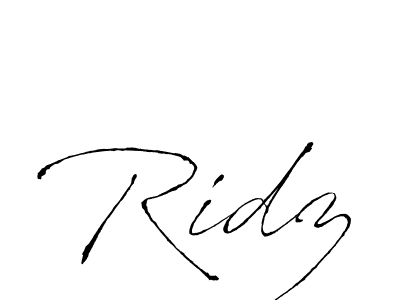 How to make Ridz signature? Antro_Vectra is a professional autograph style. Create handwritten signature for Ridz name. Ridz signature style 6 images and pictures png