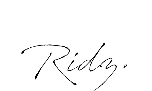 You should practise on your own different ways (Antro_Vectra) to write your name (Ridz.) in signature. don't let someone else do it for you. Ridz. signature style 6 images and pictures png