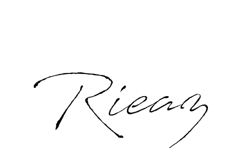 Create a beautiful signature design for name Rieaz. With this signature (Antro_Vectra) fonts, you can make a handwritten signature for free. Rieaz signature style 6 images and pictures png