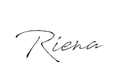 Use a signature maker to create a handwritten signature online. With this signature software, you can design (Antro_Vectra) your own signature for name Riena. Riena signature style 6 images and pictures png