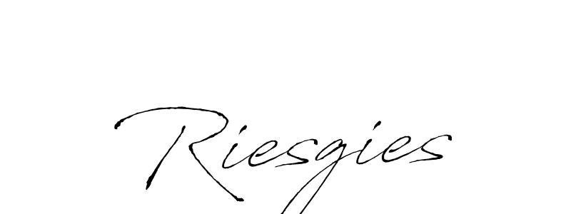Design your own signature with our free online signature maker. With this signature software, you can create a handwritten (Antro_Vectra) signature for name Riesgies. Riesgies signature style 6 images and pictures png