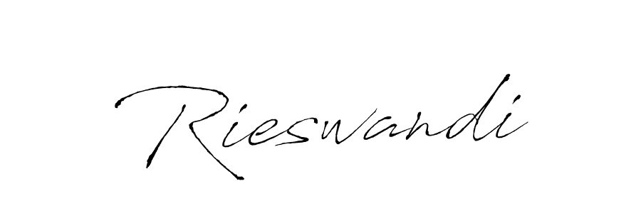 Use a signature maker to create a handwritten signature online. With this signature software, you can design (Antro_Vectra) your own signature for name Rieswandi. Rieswandi signature style 6 images and pictures png