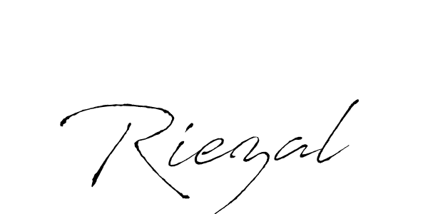 Create a beautiful signature design for name Riezal. With this signature (Antro_Vectra) fonts, you can make a handwritten signature for free. Riezal signature style 6 images and pictures png