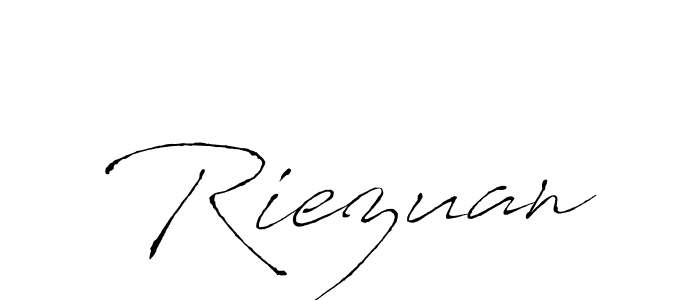 Riezuan stylish signature style. Best Handwritten Sign (Antro_Vectra) for my name. Handwritten Signature Collection Ideas for my name Riezuan. Riezuan signature style 6 images and pictures png