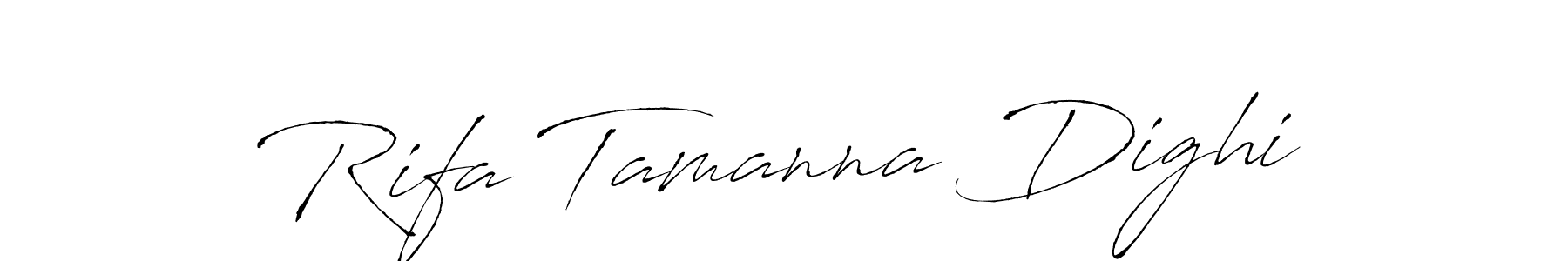 The best way (Antro_Vectra) to make a short signature is to pick only two or three words in your name. The name Rifa Tamanna Dighi include a total of six letters. For converting this name. Rifa Tamanna Dighi signature style 6 images and pictures png