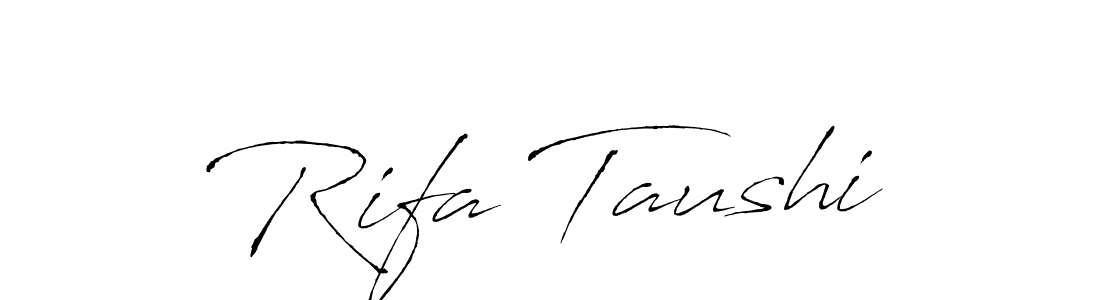 Create a beautiful signature design for name Rifa Taushi. With this signature (Antro_Vectra) fonts, you can make a handwritten signature for free. Rifa Taushi signature style 6 images and pictures png