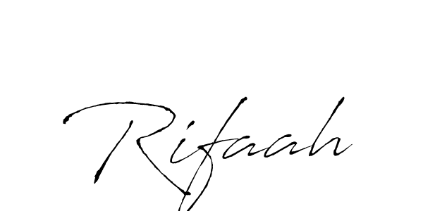 Make a beautiful signature design for name Rifaah. With this signature (Antro_Vectra) style, you can create a handwritten signature for free. Rifaah signature style 6 images and pictures png