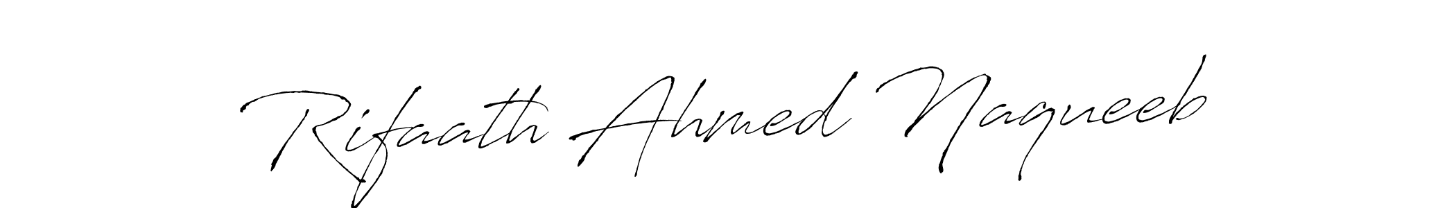 Make a beautiful signature design for name Rifaath Ahmed Naqueeb. Use this online signature maker to create a handwritten signature for free. Rifaath Ahmed Naqueeb signature style 6 images and pictures png