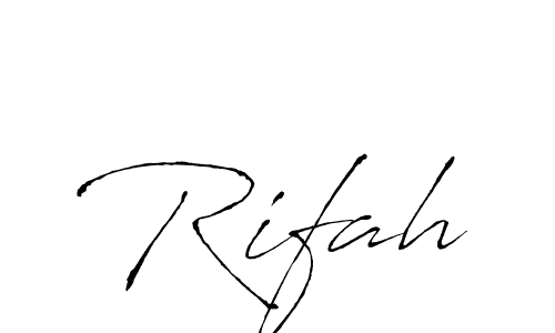 Design your own signature with our free online signature maker. With this signature software, you can create a handwritten (Antro_Vectra) signature for name Rifah. Rifah signature style 6 images and pictures png
