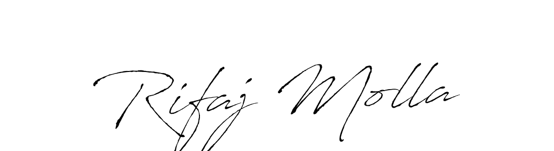 How to make Rifaj Molla name signature. Use Antro_Vectra style for creating short signs online. This is the latest handwritten sign. Rifaj Molla signature style 6 images and pictures png