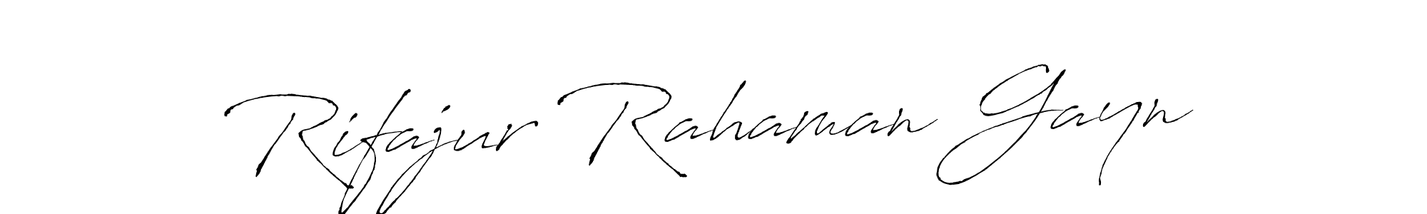 It looks lik you need a new signature style for name Rifajur Rahaman Gayn. Design unique handwritten (Antro_Vectra) signature with our free signature maker in just a few clicks. Rifajur Rahaman Gayn signature style 6 images and pictures png