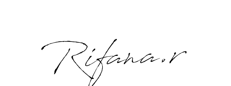 Create a beautiful signature design for name Rifana.r. With this signature (Antro_Vectra) fonts, you can make a handwritten signature for free. Rifana.r signature style 6 images and pictures png