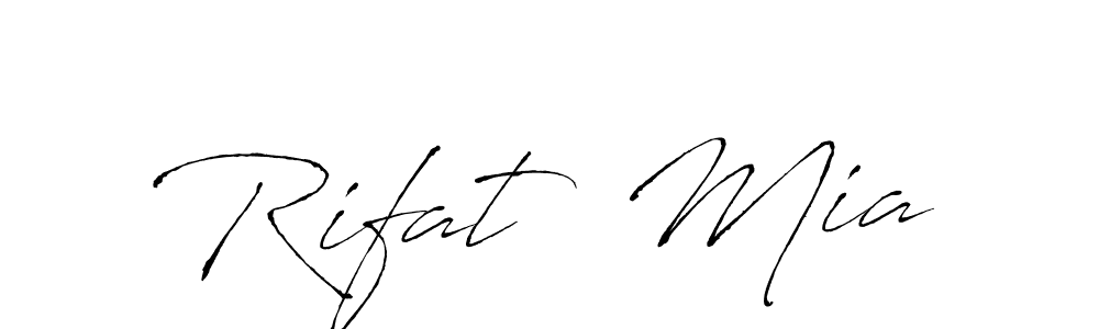 How to make Rifat  Mia name signature. Use Antro_Vectra style for creating short signs online. This is the latest handwritten sign. Rifat  Mia signature style 6 images and pictures png