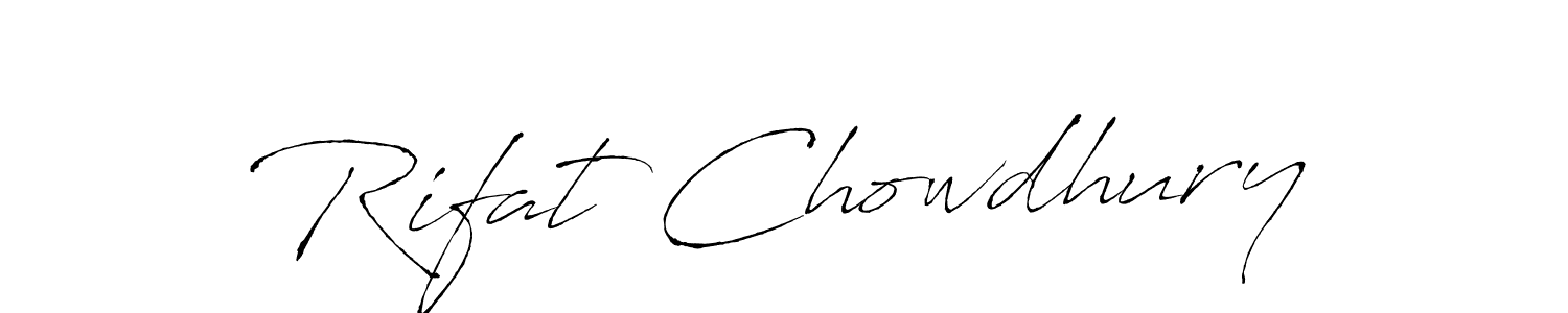 The best way (Antro_Vectra) to make a short signature is to pick only two or three words in your name. The name Rifat Chowdhury include a total of six letters. For converting this name. Rifat Chowdhury signature style 6 images and pictures png