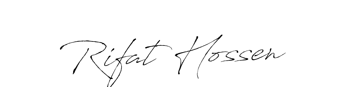 How to make Rifat Hossen signature? Antro_Vectra is a professional autograph style. Create handwritten signature for Rifat Hossen name. Rifat Hossen signature style 6 images and pictures png