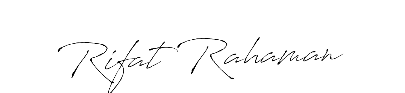 Also we have Rifat Rahaman name is the best signature style. Create professional handwritten signature collection using Antro_Vectra autograph style. Rifat Rahaman signature style 6 images and pictures png