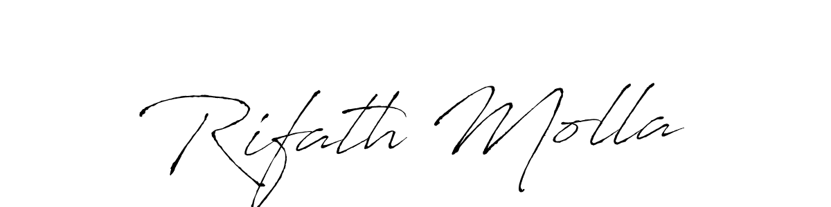 Create a beautiful signature design for name Rifath Molla. With this signature (Antro_Vectra) fonts, you can make a handwritten signature for free. Rifath Molla signature style 6 images and pictures png
