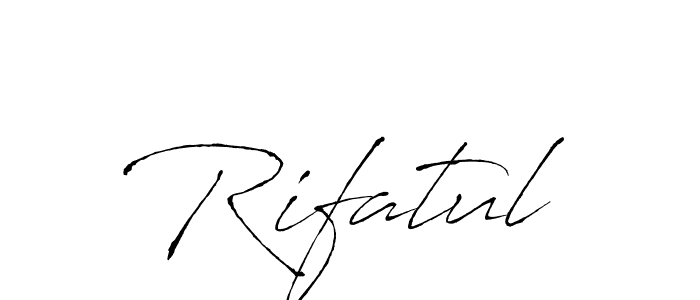 How to make Rifatul signature? Antro_Vectra is a professional autograph style. Create handwritten signature for Rifatul name. Rifatul signature style 6 images and pictures png