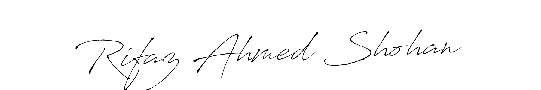 Create a beautiful signature design for name Rifaz Ahmed Shohan. With this signature (Antro_Vectra) fonts, you can make a handwritten signature for free. Rifaz Ahmed Shohan signature style 6 images and pictures png