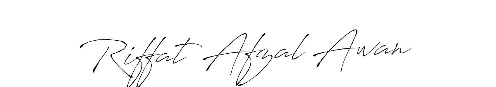 This is the best signature style for the Riffat Afzal Awan name. Also you like these signature font (Antro_Vectra). Mix name signature. Riffat Afzal Awan signature style 6 images and pictures png