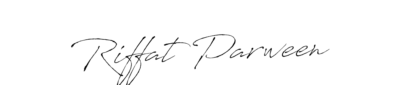 Use a signature maker to create a handwritten signature online. With this signature software, you can design (Antro_Vectra) your own signature for name Riffat Parween. Riffat Parween signature style 6 images and pictures png