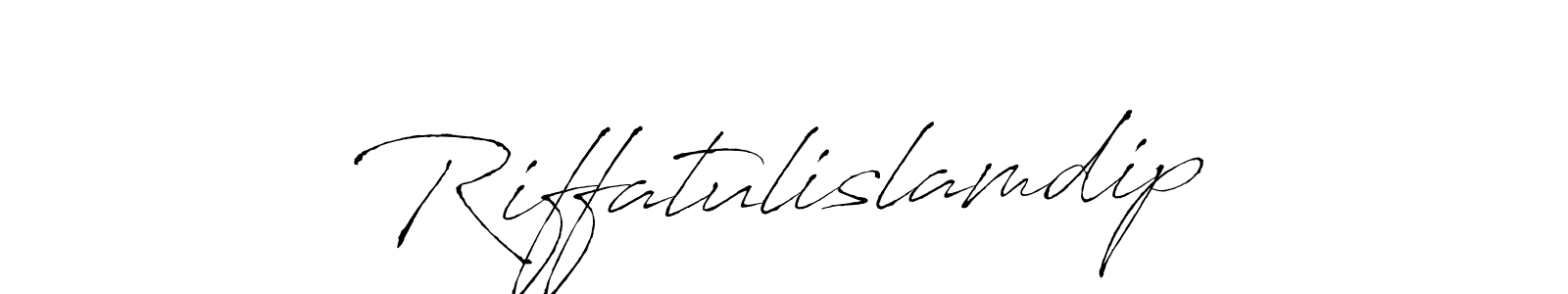 Make a beautiful signature design for name Riffatulislamdip. With this signature (Antro_Vectra) style, you can create a handwritten signature for free. Riffatulislamdip signature style 6 images and pictures png