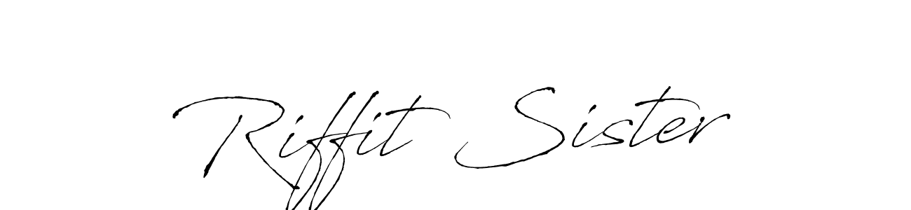 The best way (Antro_Vectra) to make a short signature is to pick only two or three words in your name. The name Riffit Sister include a total of six letters. For converting this name. Riffit Sister signature style 6 images and pictures png