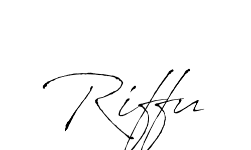 Design your own signature with our free online signature maker. With this signature software, you can create a handwritten (Antro_Vectra) signature for name Riffu. Riffu signature style 6 images and pictures png
