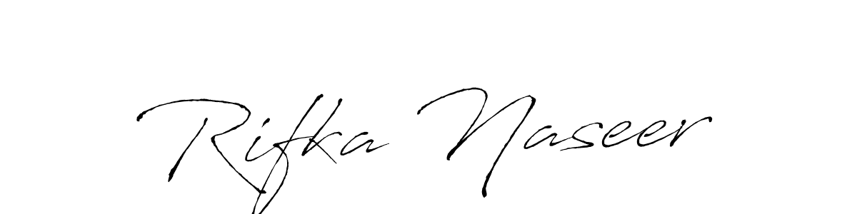 It looks lik you need a new signature style for name Rifka Naseer. Design unique handwritten (Antro_Vectra) signature with our free signature maker in just a few clicks. Rifka Naseer signature style 6 images and pictures png