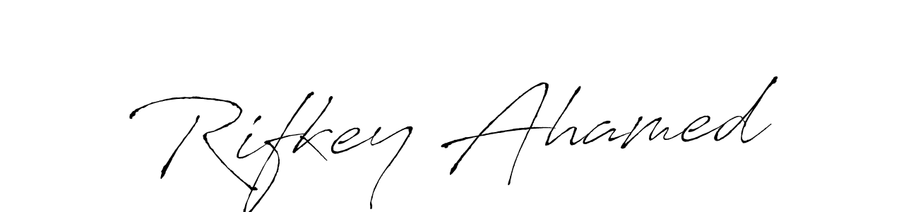 How to make Rifkey Ahamed signature? Antro_Vectra is a professional autograph style. Create handwritten signature for Rifkey Ahamed name. Rifkey Ahamed signature style 6 images and pictures png