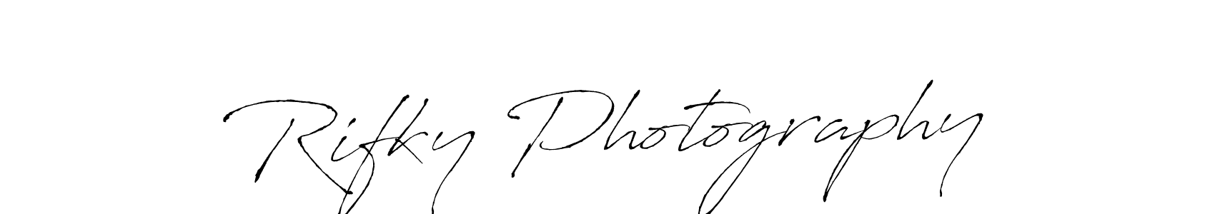Antro_Vectra is a professional signature style that is perfect for those who want to add a touch of class to their signature. It is also a great choice for those who want to make their signature more unique. Get Rifky Photography name to fancy signature for free. Rifky Photography signature style 6 images and pictures png