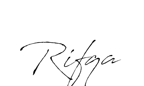 How to make Rifqa name signature. Use Antro_Vectra style for creating short signs online. This is the latest handwritten sign. Rifqa signature style 6 images and pictures png