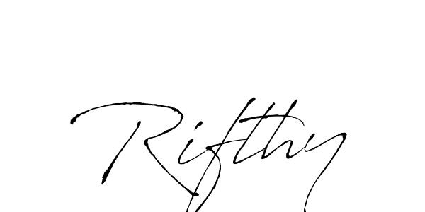 if you are searching for the best signature style for your name Rifthy. so please give up your signature search. here we have designed multiple signature styles  using Antro_Vectra. Rifthy signature style 6 images and pictures png