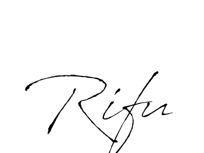 Antro_Vectra is a professional signature style that is perfect for those who want to add a touch of class to their signature. It is also a great choice for those who want to make their signature more unique. Get Rifu name to fancy signature for free. Rifu signature style 6 images and pictures png