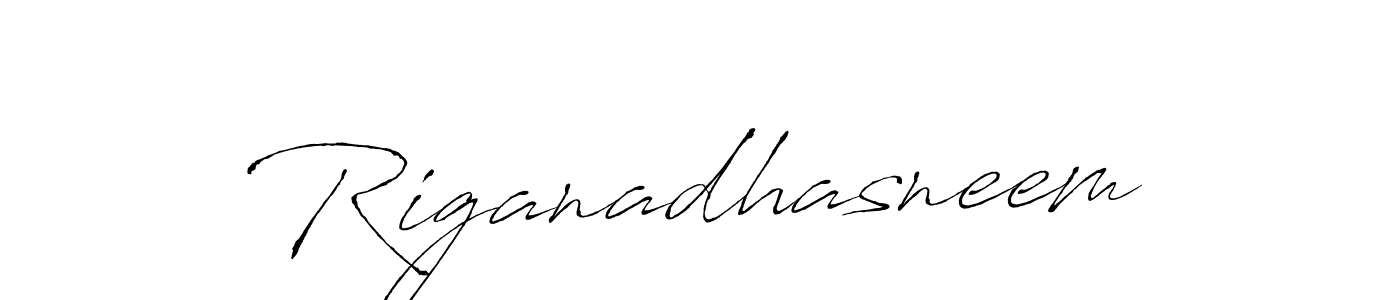 Make a beautiful signature design for name Riganadhasneem. With this signature (Antro_Vectra) style, you can create a handwritten signature for free. Riganadhasneem signature style 6 images and pictures png