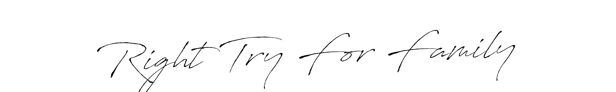 Similarly Antro_Vectra is the best handwritten signature design. Signature creator online .You can use it as an online autograph creator for name Right Try For Family. Right Try For Family signature style 6 images and pictures png